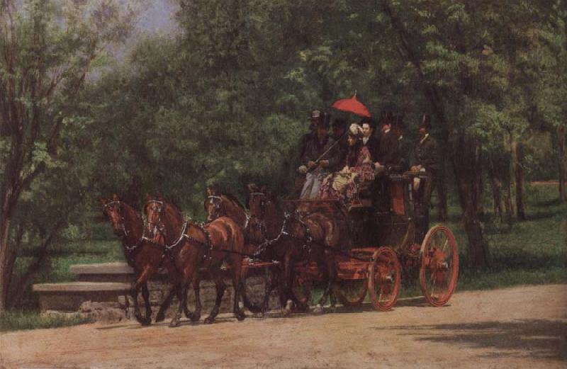 Thomas Eakins Wagon oil painting image
